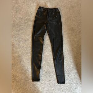 Aritzia black faux leather leggings size M or L